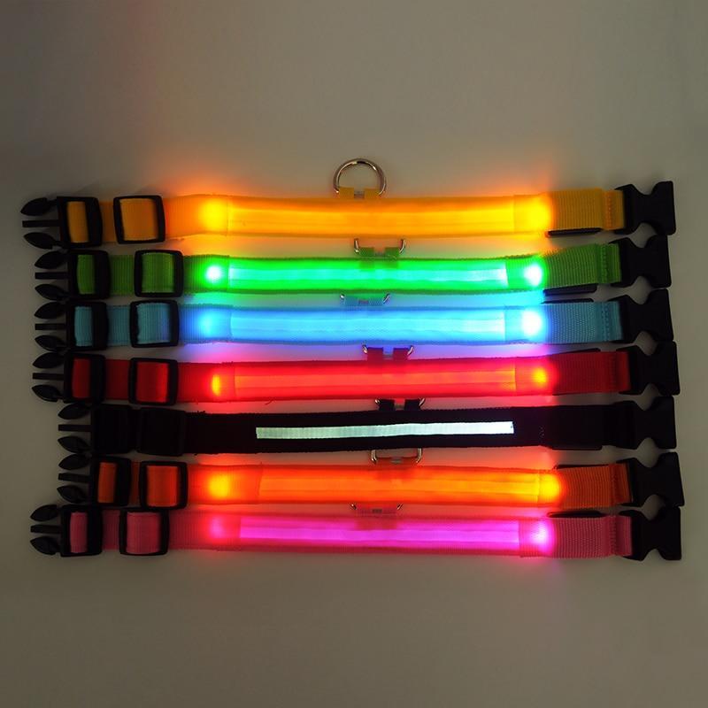 led glowing night safety collar