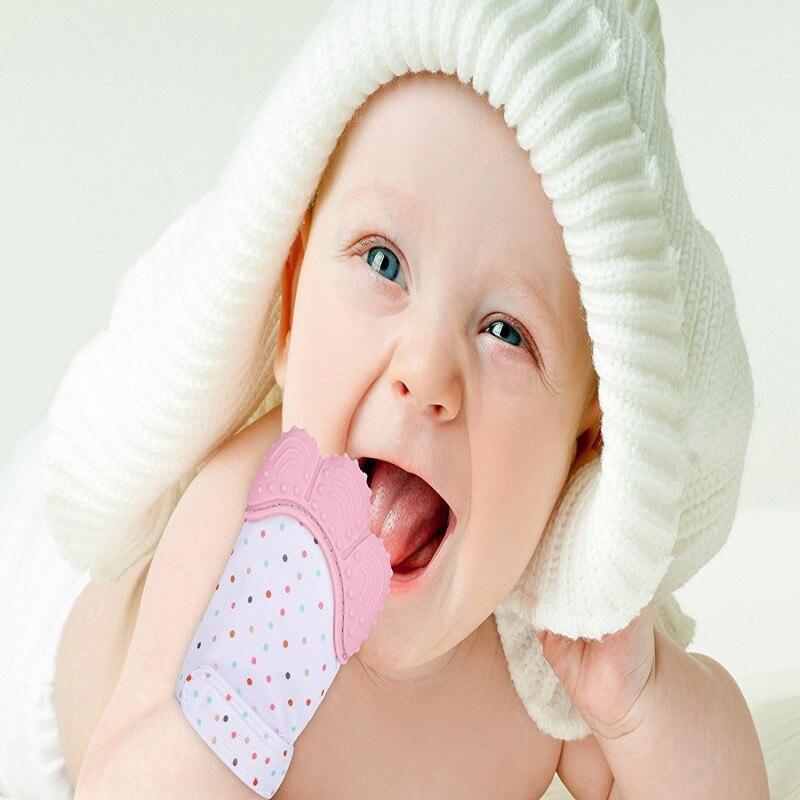 baby teething mitten